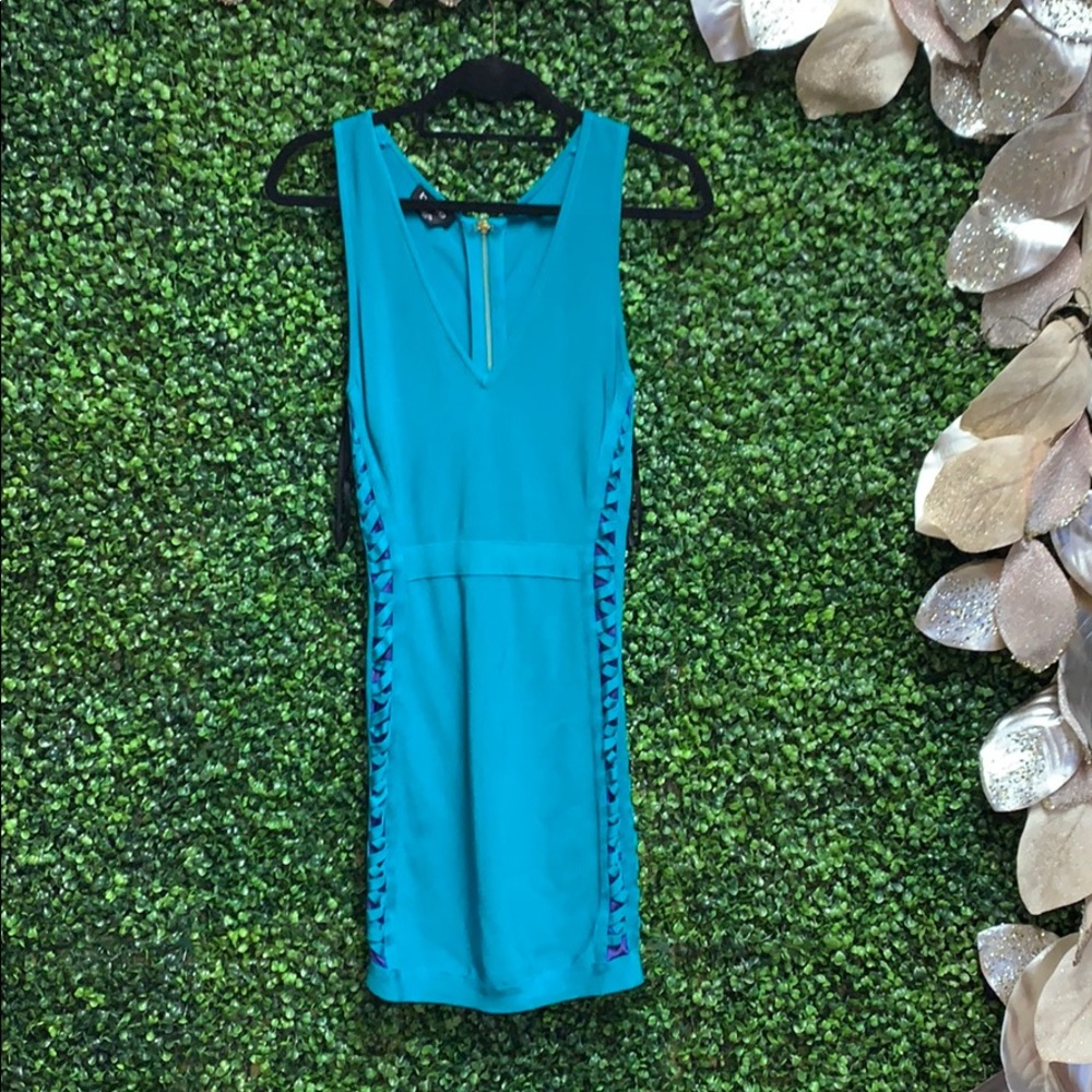 Blue mini dress